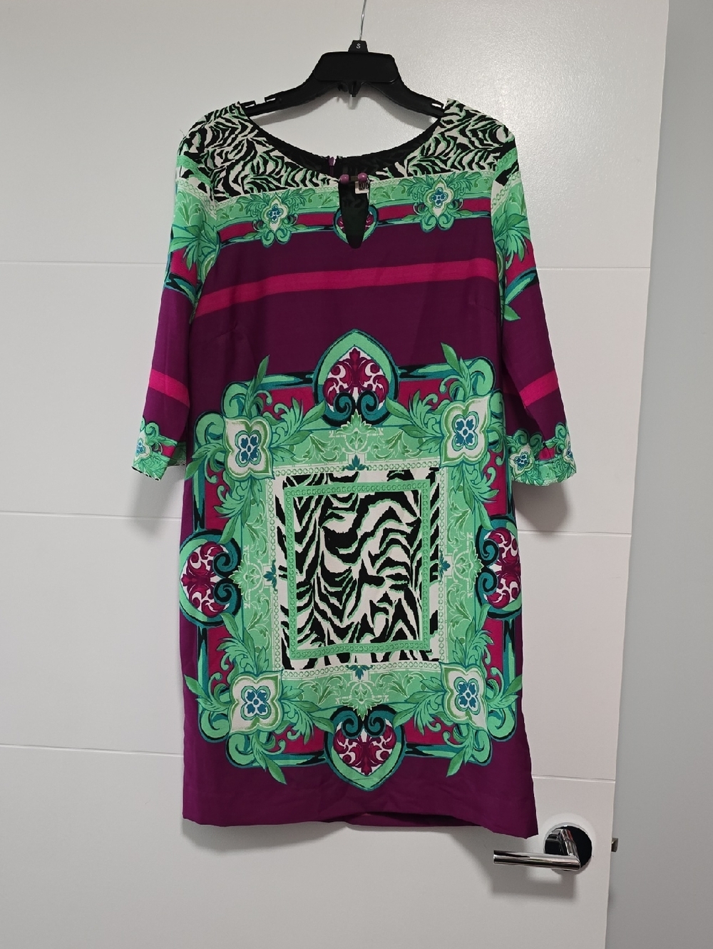 Robbie Bee Purple and Green Dress - 10